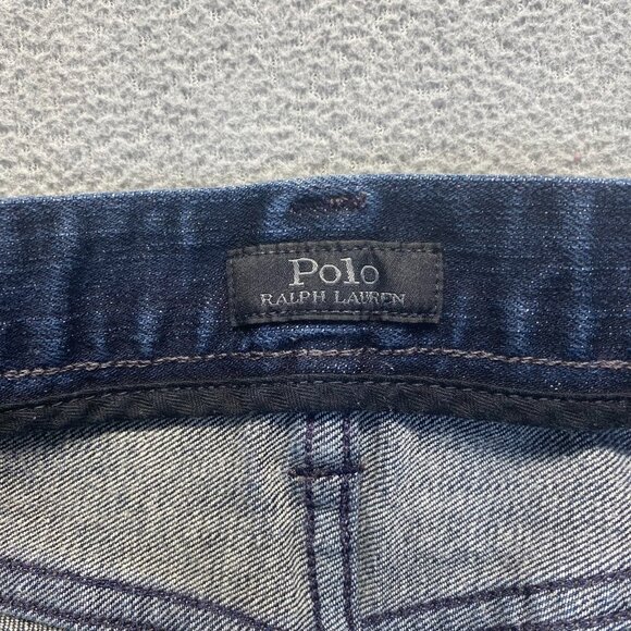 Ralph Lauren Jeans Mens measurements 34X27 Blue Denim Straight Leg Dark Wash - Picture 3 of 9